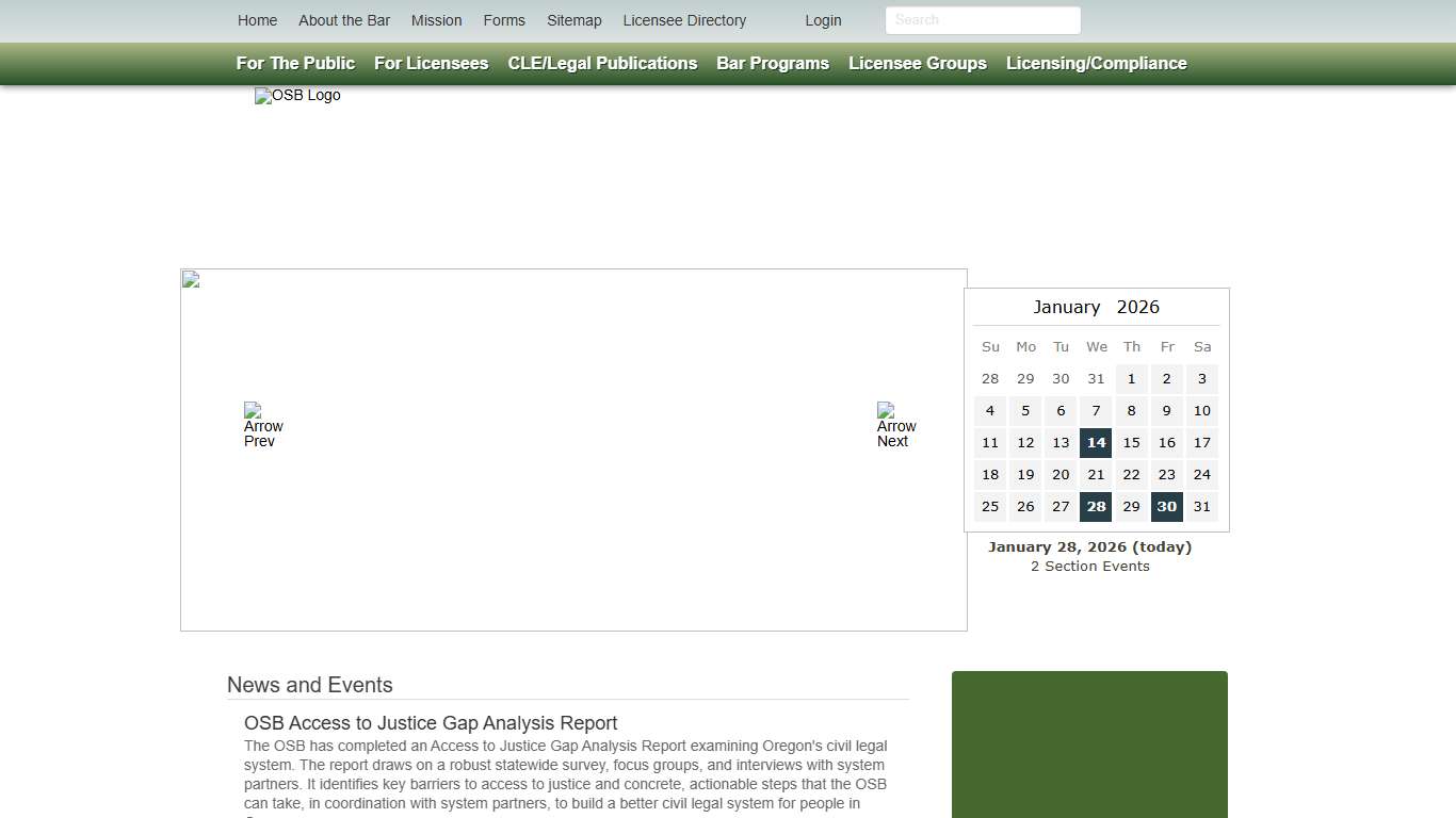 Welcome to the Oregon State Bar Online